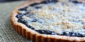 Blueberry Elderberry Tart with Shortbread Crust