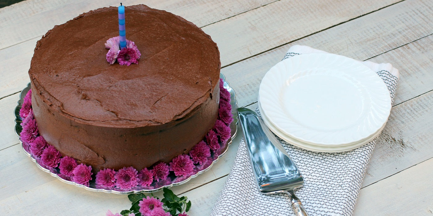 Dark Chocolate Elderberry Cake