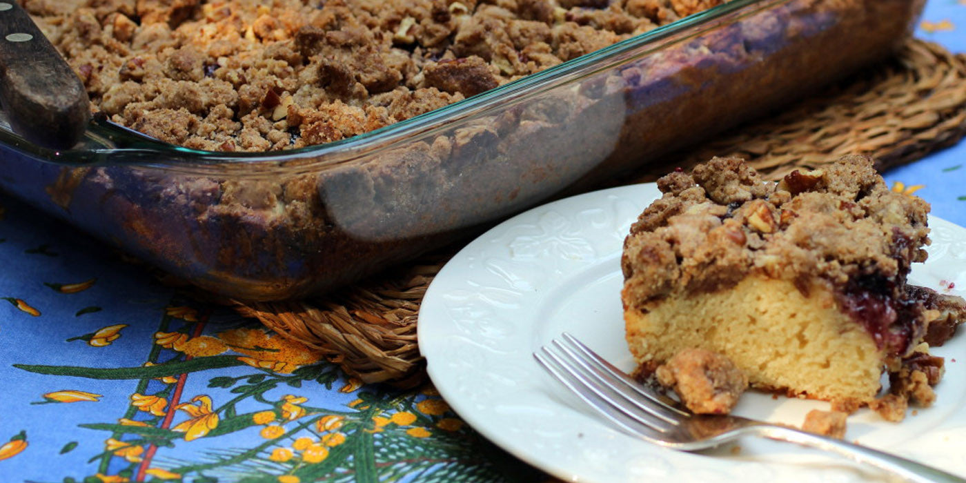 Blueberry Elderberry Crumb Cake