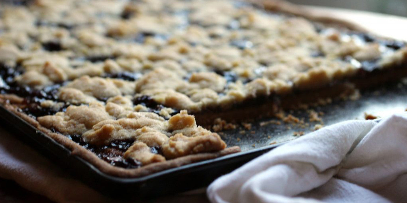 Elderberry Ginger Pecan Shortbread Bars