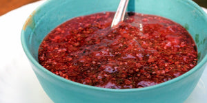 Strawberry Elderflower Chia Compote